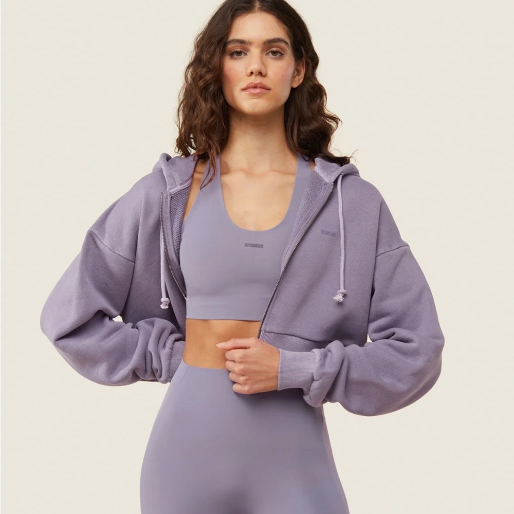 Gymshark everywhere cropped zip up hoodie